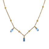 Ketting Sunset Heat Triple Blue Zirconia