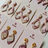 Oorbellen Wine White Drops