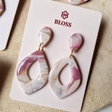 Oorbellen Wine White Drops