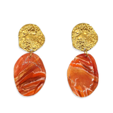 Oorbellen Carnelian Stone Pebbles