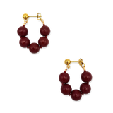 Oorbellen Deep Red Classic