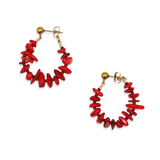 Oorbellen Sunset Heat Red Coral Hoop