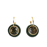 Oorbellen Emerald Glitter Circles