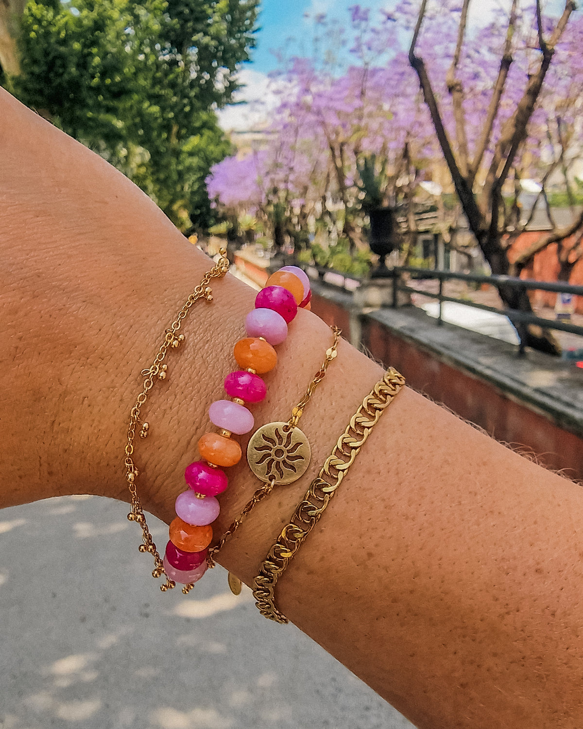 Armband Candy Berry Sunset op model