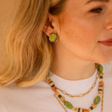 Oorbellen Green Mini Studs