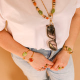 Cuff Green Marble Drop