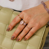 Ring Purple Marble Oval Mini