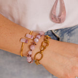 Armband Cuff Purple Marble Rectangles