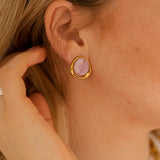 Oorbellen Purple Mini Studs