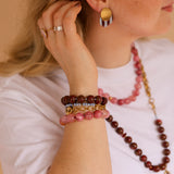 Armband Red Golden Stripe