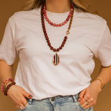 Armband Red Golden Stripe