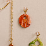 Hanger Carnelian Round Disc