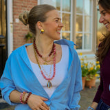 Armband Red Golden Stripe