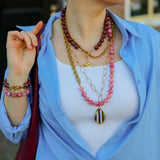 Armband Red Golden Stripe