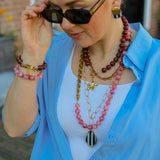 Armband Red Golden Stripe