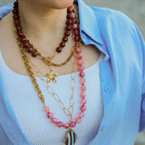 Hanger Burgundy Blue Stripes Gold Frame
