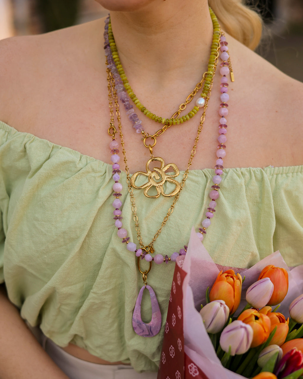 Ketting Lavender Field op model