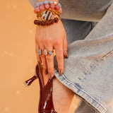 Armband Pink Coral Marble Beads