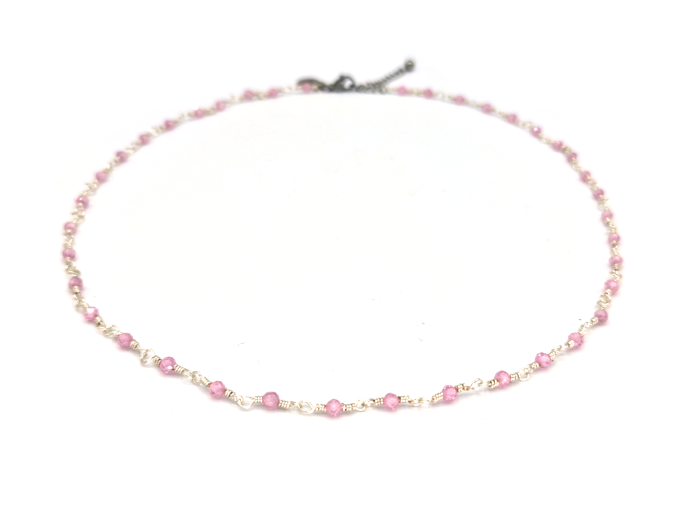 Necklace Shimmer Rose quartz